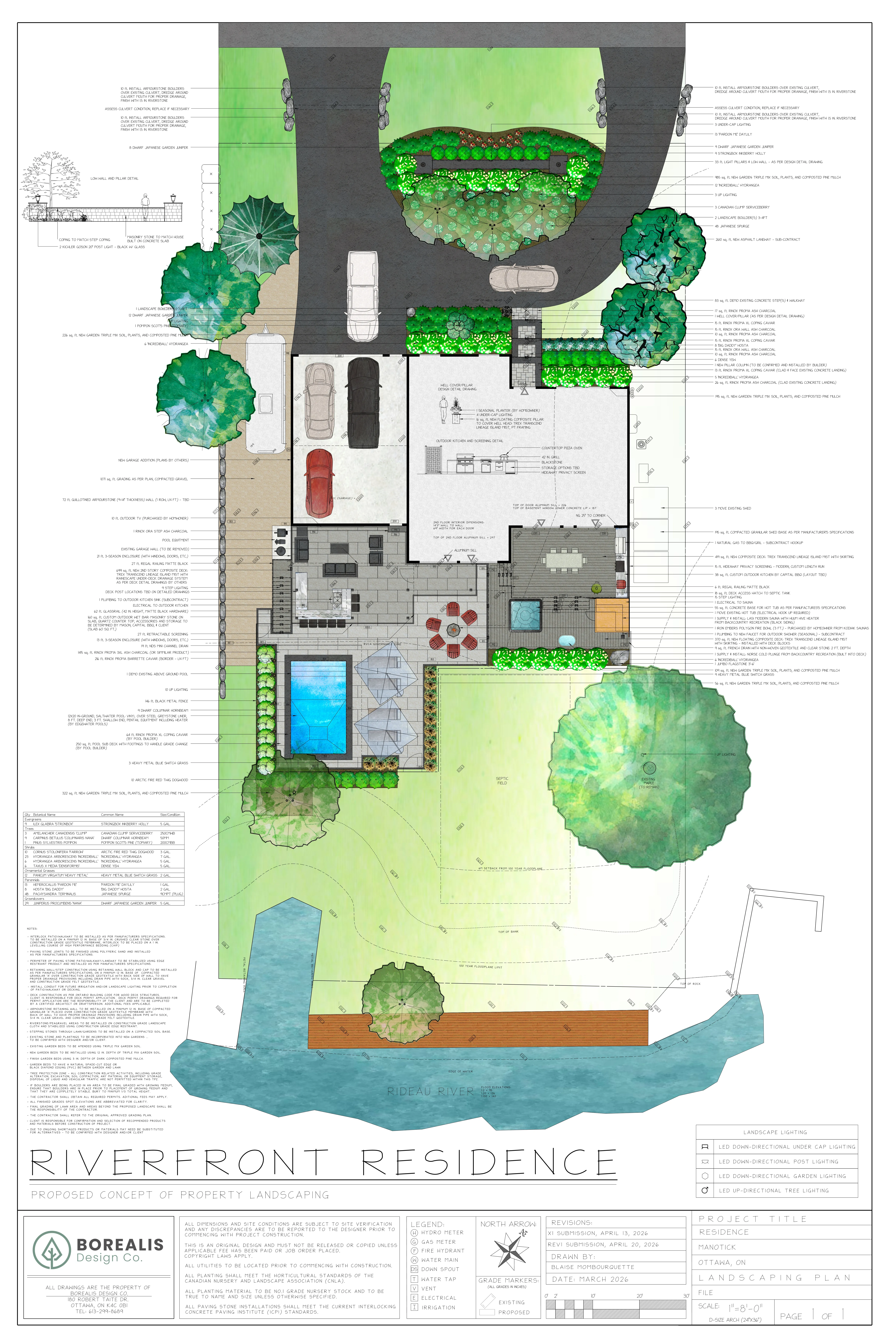 Detailed landscape plan prepared for construction